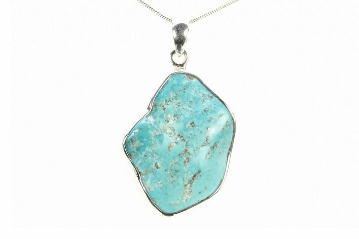 Kingman Turquoise Pendant (Necklace) - Sterling Silver #278566